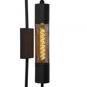 Lucide 05233/01/30 CALIXT fali díszlámpa E27 1x25W - fekete Gyors kiszállítás