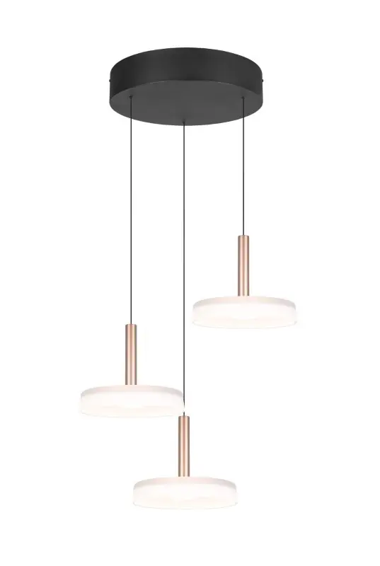 Népszerű Trio T354930365 LED mennyezeti függőlámpa CELESTE 3x7,5W integrált LED forrás 3x750lm 3000K